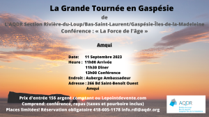 La Grande Tournée en Gaspésie de l'AQDR va à Amqui